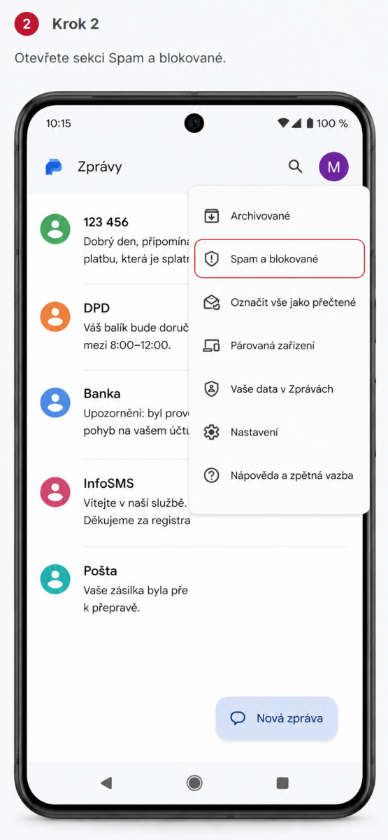 Spam a blokované
